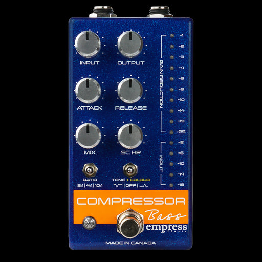 Empress Effects Bass Compressor Guitar Effect Pedal - Blue Front