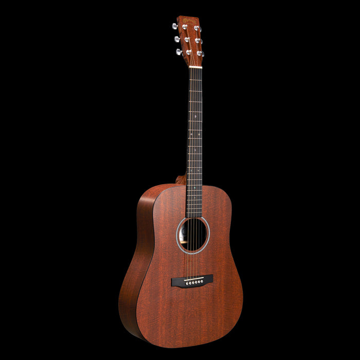 Martin D-X1E Mahogany Acoustic-Electric Guitar Front Angle