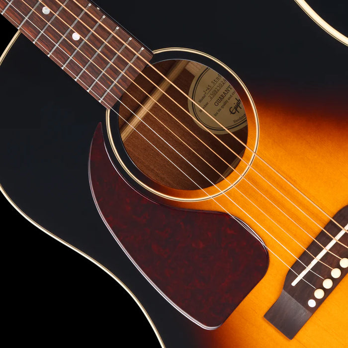 Epiphone J-45 Standard Left-Handed Acoustic Vintage Sunburst Soundhole