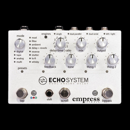 Empress Effects Echosystem Dual Engine Delay Guitar Effect Pedal Front