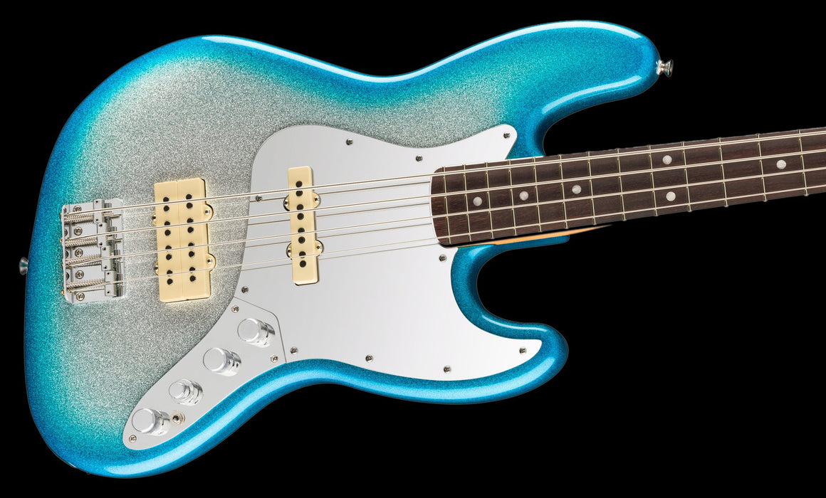 Fender Limited Player Plus x Blu DeTiger Jazz Bass Sky Burst Sparkle (Chambered) With Gig Bag Contour Body