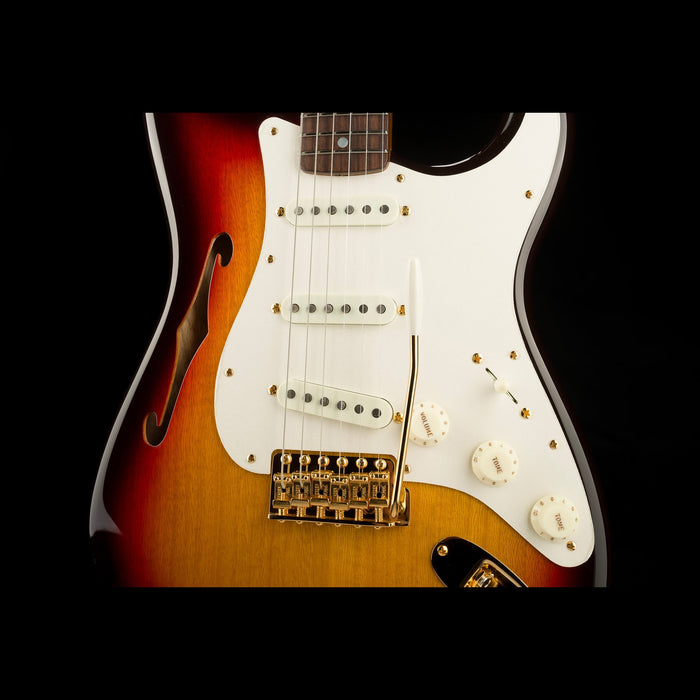 Fender Custom Shop Artisan Korina Stratocaster Thinline NOS Chocolate 3-Tone Sunburst