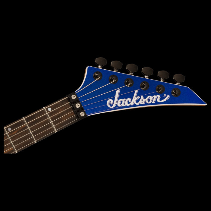 Jackson American Series Virtuoso Mystic Blue Headstock