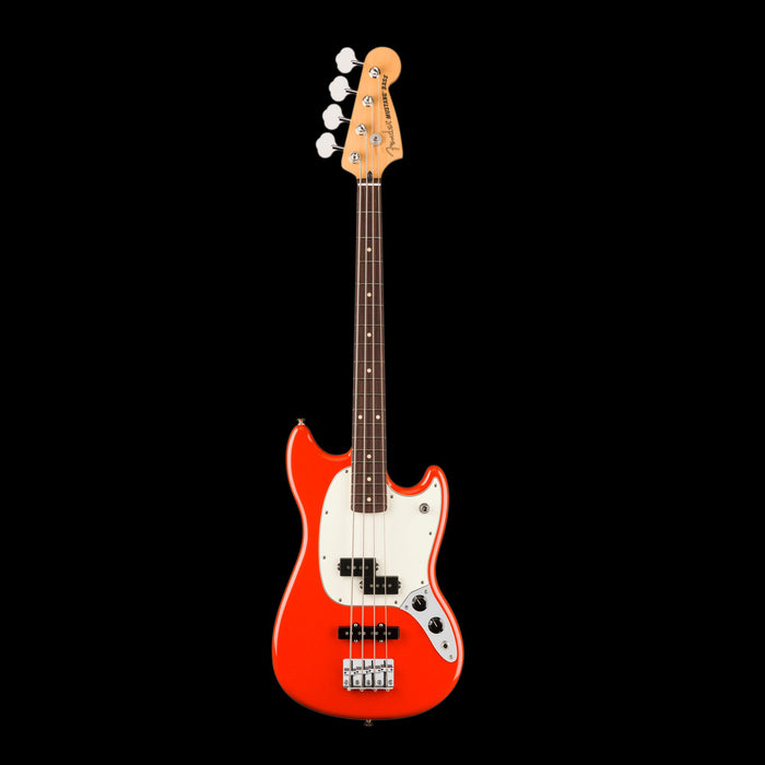 Fender Player II Mustang Bass PJ Rosewood Fingerboard Coral Red Front