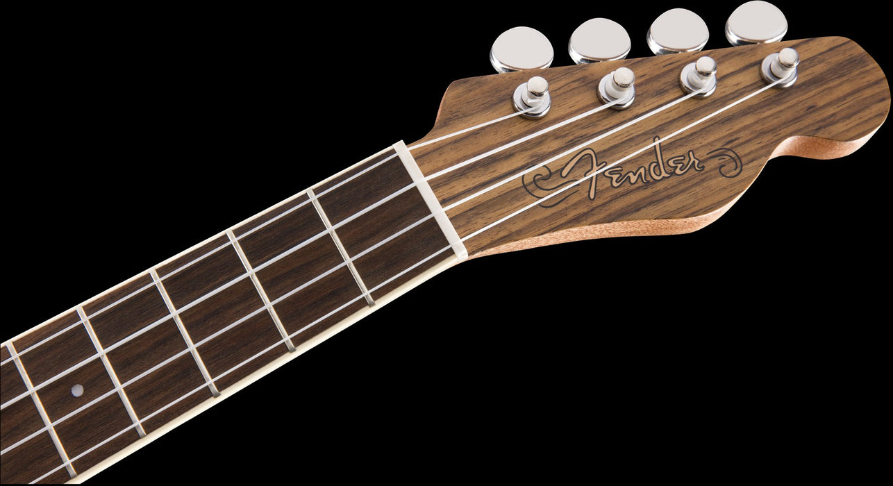 Fender Rincon Tenor Ukulele V2 Ovangkol Fingerboard Natural Headstock Front 
