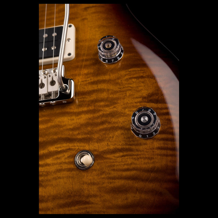 PRS CE24 Black Amber Electric Guitar Closeup Controls