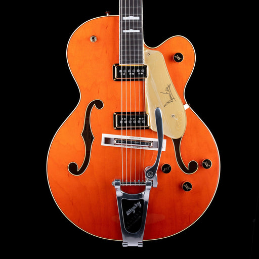 Gretsch G6120DE Duane Eddy Signature Hollow Body with Bigsby Desert Sunrise Front Crop