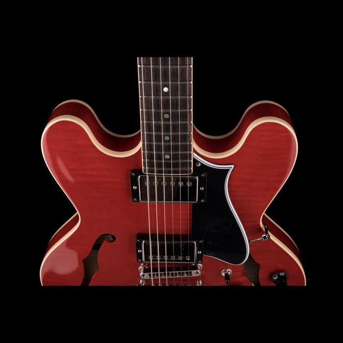 Heritage H-535 Semi-Hollow Trans Cherry Electric Guitar with Case