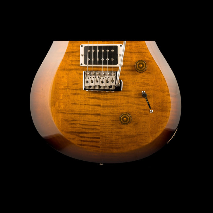 PRS S2 Custom 24 Black Amber Front Bottom Contour