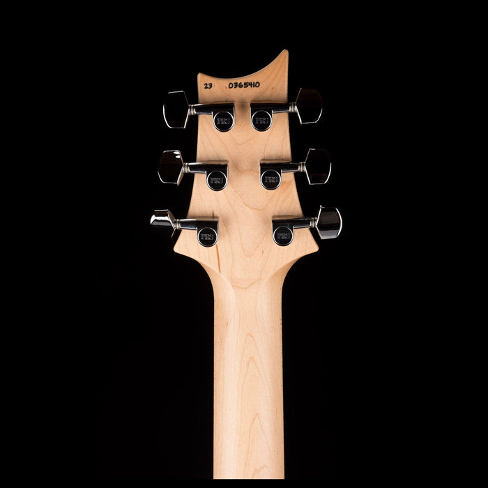 PRS CE24 Black Amber Electric Guitar Back Headstock