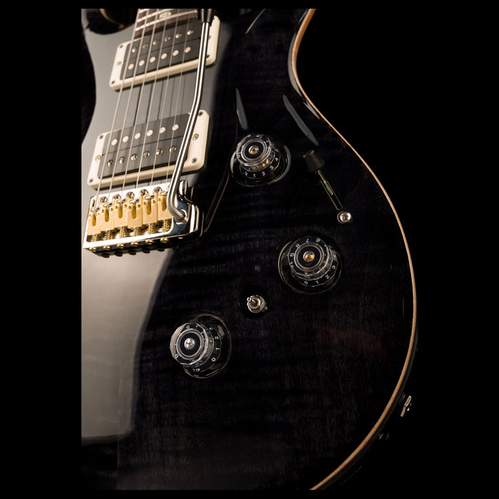 PRS Core Custom 24 Piezo Pattern Thin Gray Black Front Angle Up