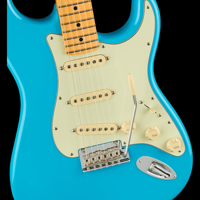 Fender American Professional II Stratocaster Maple Fingerboard Miami Blue Front Body