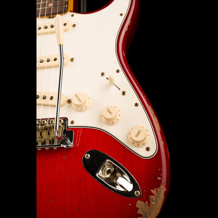 Used Fender Custom Shop 1963 Stratocaster Heavy Relic Crimson Burst - Truetone Color Set with OHSC