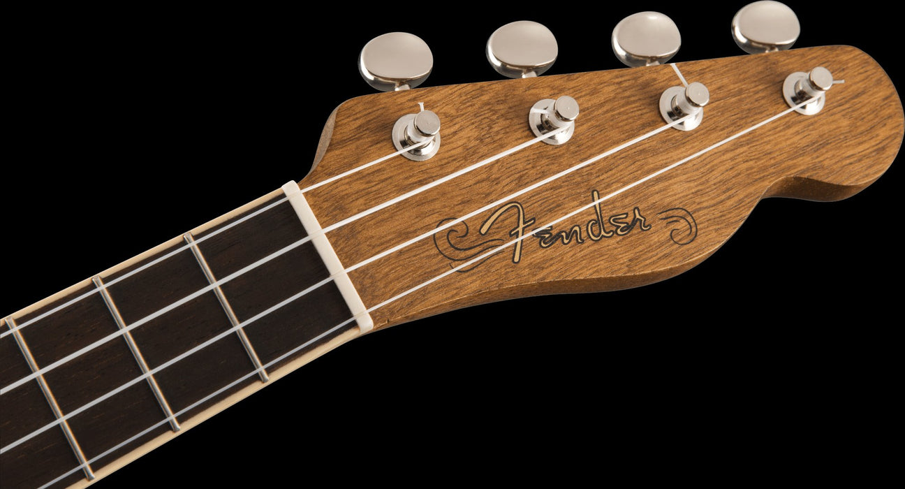 Fender Zuma Concert Ukulele Walnut Fingerboard Natural Headstock Front