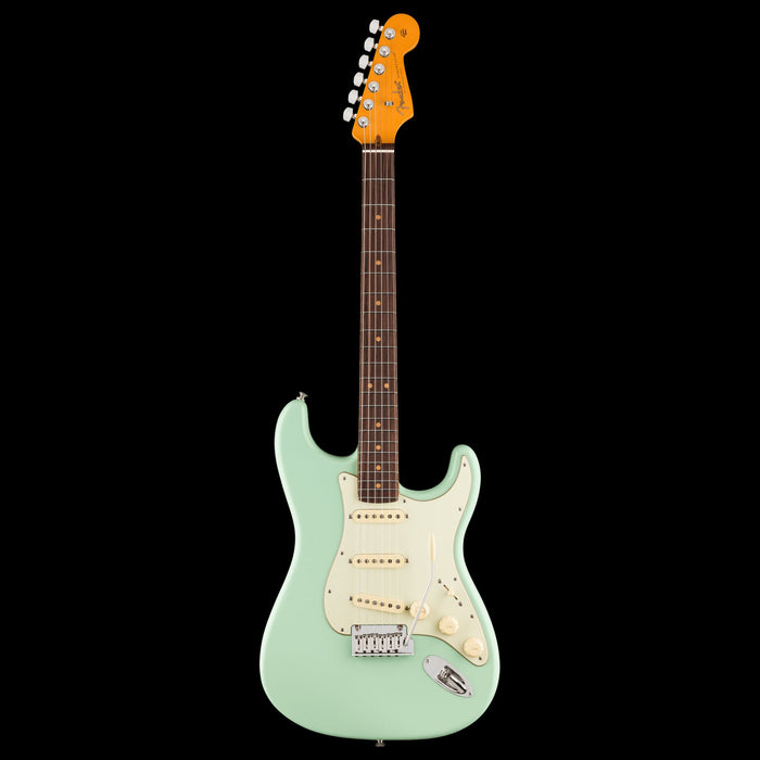 Fender American Ultra Luxe Vintage '60s Stratocaster Surf Green Electric Guitar Front