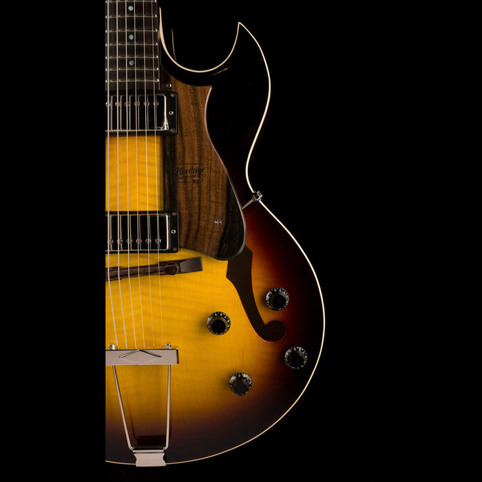 Heritage H-575 Hollow Original Sunburst Electric Guitar with Case