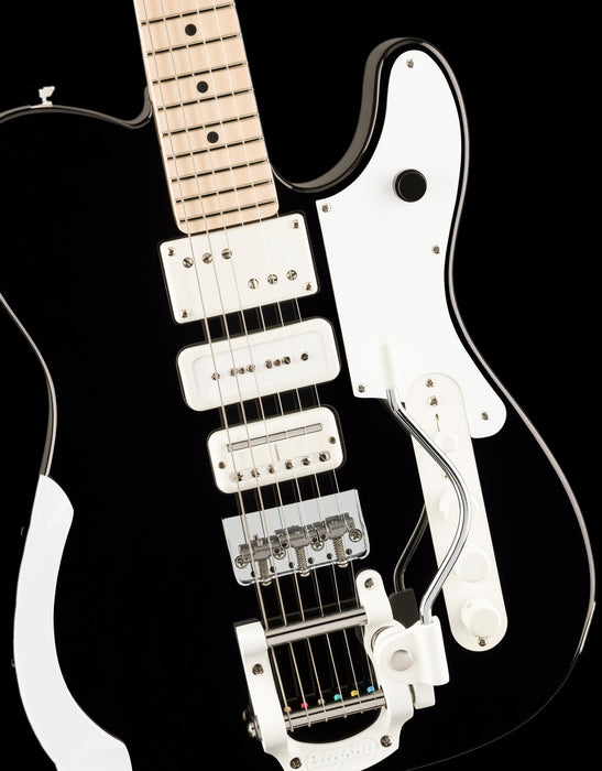 Fender Jack White Triplecaster Maple Fingerboard Black (Chambered) With Case Front Body