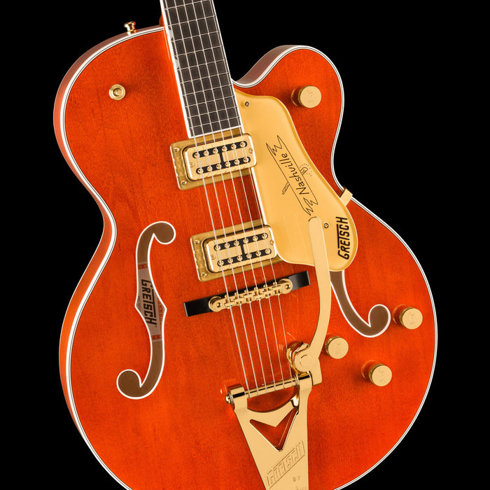 Gretsch Nashville Hollow Body with String-Thru Bigsby Gold Hardware Orange Stain Front Body Right