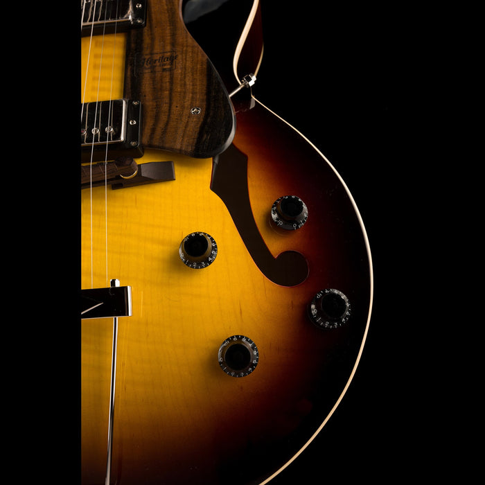 Heritage H-575 Hollow Original Sunburst Electric Guitar with Case