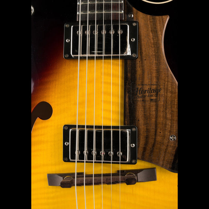 Heritage H-575 Hollow Original Sunburst Electric Guitar with Case