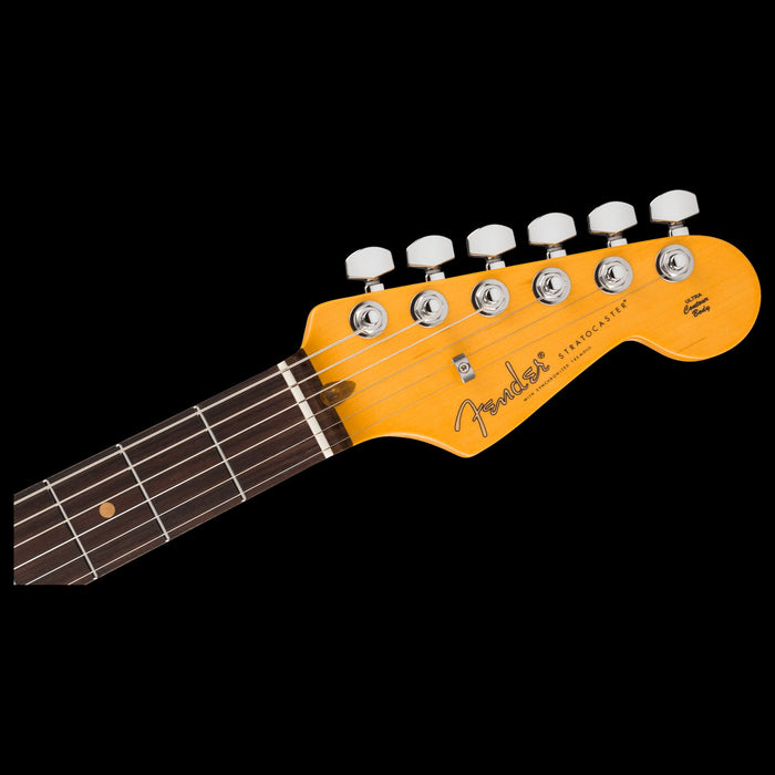 Fender American Ultra Luxe Vintage '60s Stratocaster Ice Blue Metallic Electric Guitar Headstock