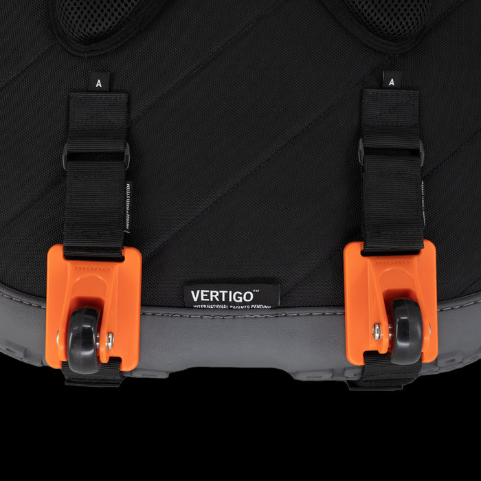 Mono M80 Vertigo Ultra Electric Case Bag - M80-VEG-ULT-BLK Wheels Up Closeup Back
