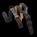 Levy's MRHSS-BLK 3" Wide RipChord Guitar Strap Front Folded