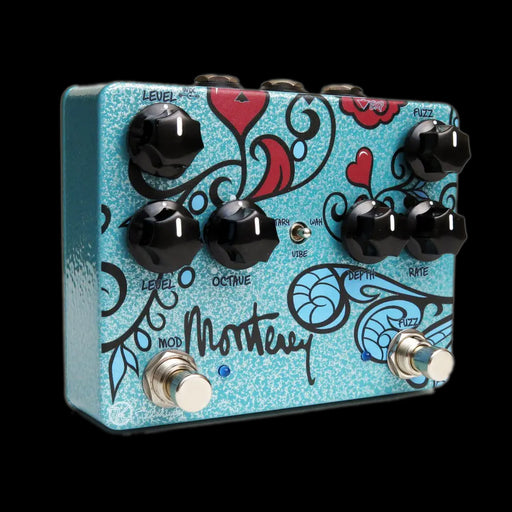 Keeley Monterey Fuzz Vibe Rotary Wah Guitar Effect Pedal Front Angle