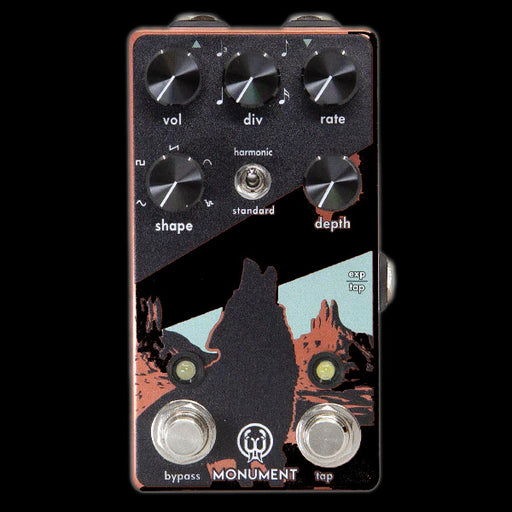 Monument Harmonic Tap Tremolo V2 Pedal Front 