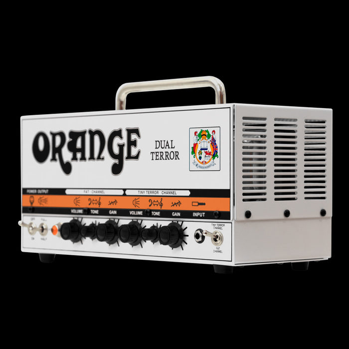 Orange DT30H Dual Terror - 30/15/7 Watt Class A, 2-channel Head, 3 Gain Stages Guitar Amp Head Front Angle Left