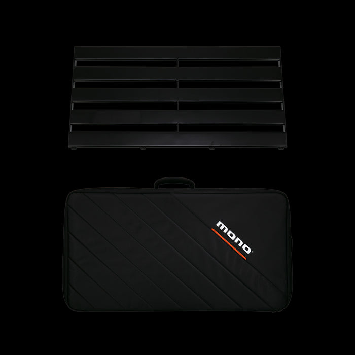 Mono Pedalboard Rail Large Black With Stealth Club Accessory Case - PFX-PBR-L-BLK-BDL