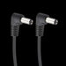 Voodoo Lab PABAR-R 2.1mm right-angle barrel on both ends: 12” Power Cable Front