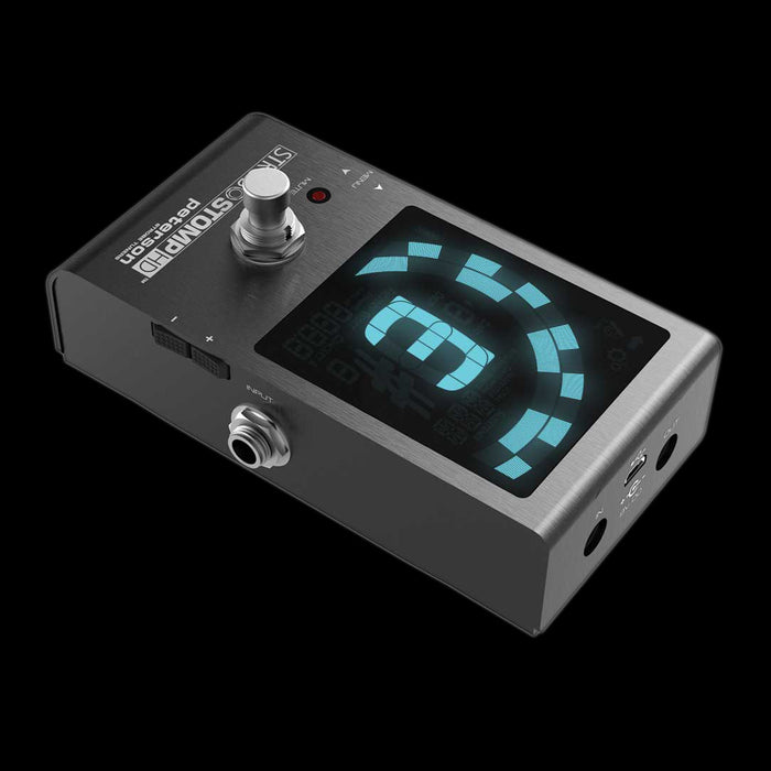 Peterson SS-HD StroboStomp HD Tuner Pedal Angle Down Teal