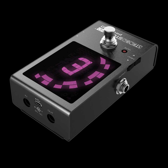 Peterson SS-HD StroboStomp HD Tuner Pedal Angle Down Left Purple