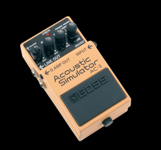 Boss AC-3 Acoustic Simulator Guitar Pedal Front Angle