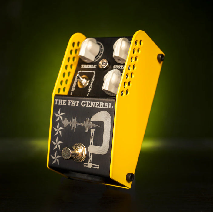 Thorpy FX The Fat General Parallel Compressor V2 Guitar Pedal Front Angle Left