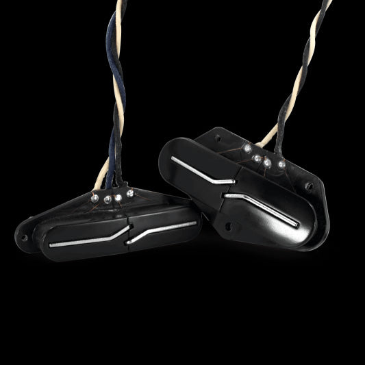 Lindy Fralin Split Blades Telecaster High Output Medium Radius Pickup Set - Black