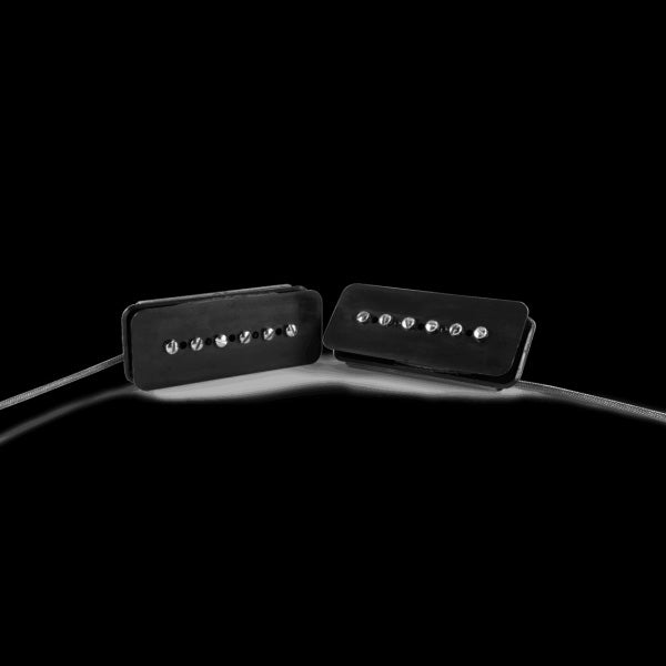 Lindy Fralin P90 Dogear 15% Underwind Bridge Pickup - Black