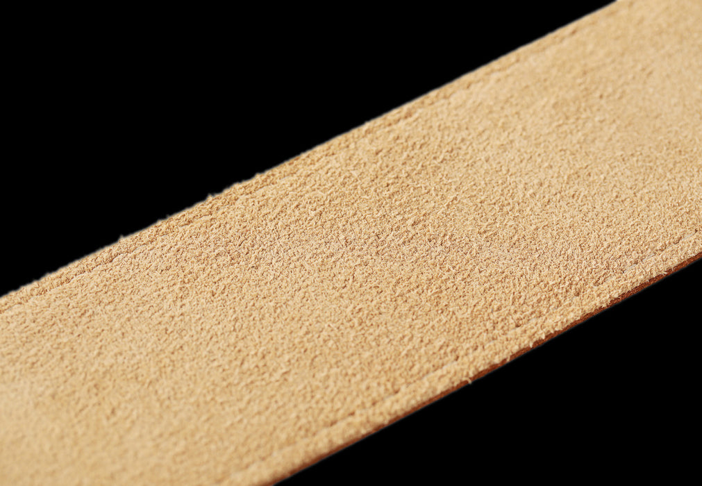 Taylor Gemstone Strap Sanded Suede Medium Brown 2.5" Detail