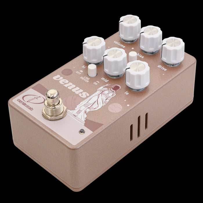 Crazy Tube Circuits Venus Overdrive Pedal Angle Left