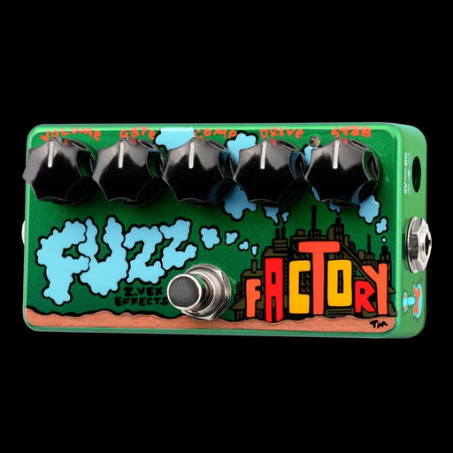 ZVex USA Made Hand Painted Fuzz Factory Fuzz Guitar Pedal Angle