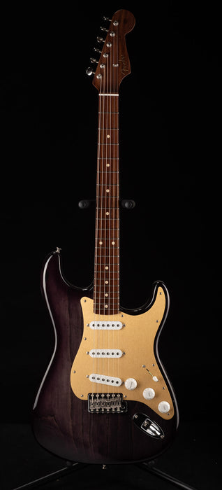 Pre Owned Fender Custom Shop 60's Stratocaster Closet Classic Ebony Transparent Front 