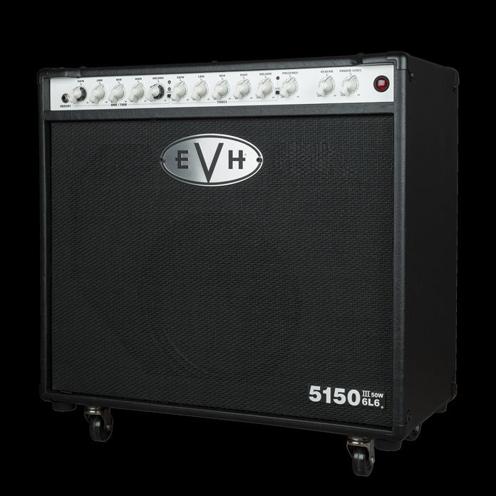 EVH 5150III 50W 6L6 1x12 Combo Black Guitar Amp Combo Front Angle