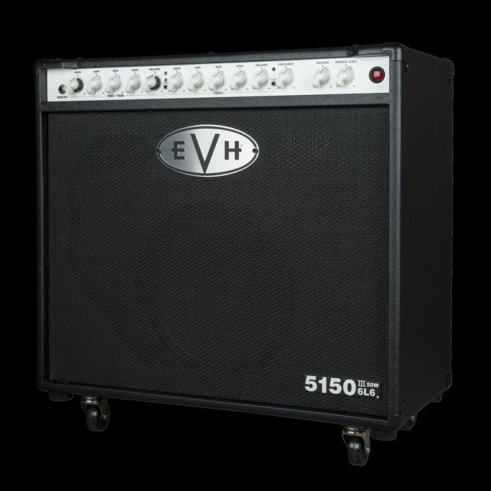 EVH 5150III 50W 6L6 1x12 Combo Black Guitar Amp Combo Front Angle