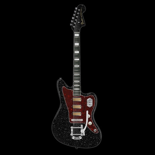 Fender Limited-Edition Gold Foil Jazzmaster Black Sparkle Front