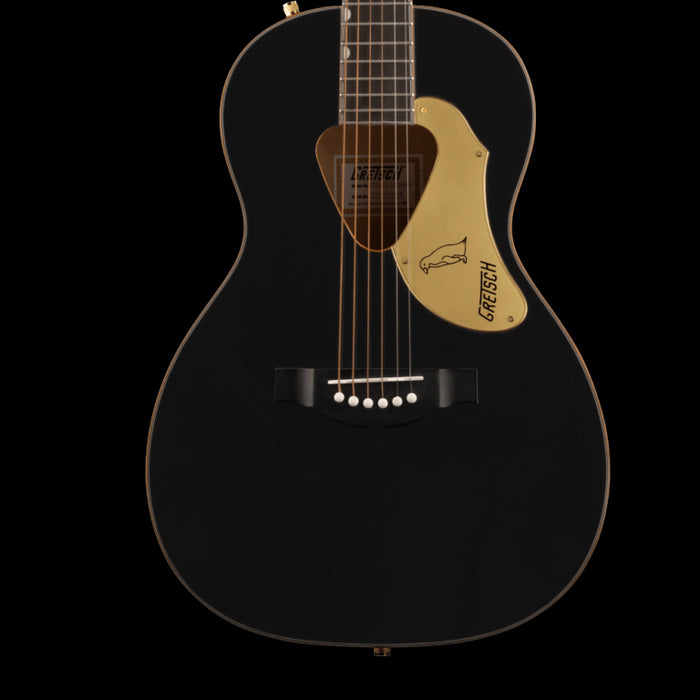 Gretsch G5021E Rancher Penguin Parlor Acoustic/Electric Black Acoustic Guitar Front Crop
