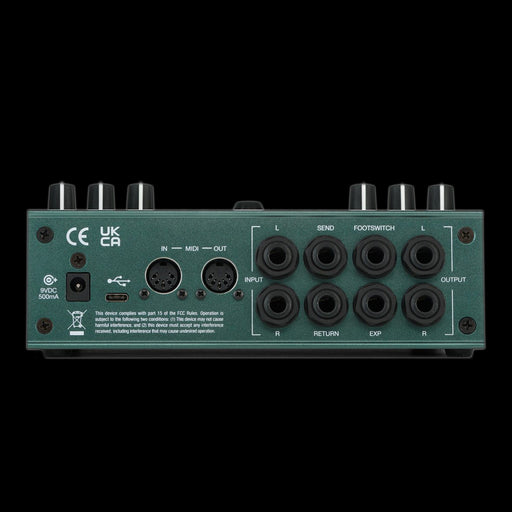 Electro-Harmonix Oceans Abyss Dual Super Stereo Reverb Pedal Back