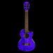 Lanikai QM-PUCET Quilted Maple Tenor Ukulele Electric Trans Purple Front