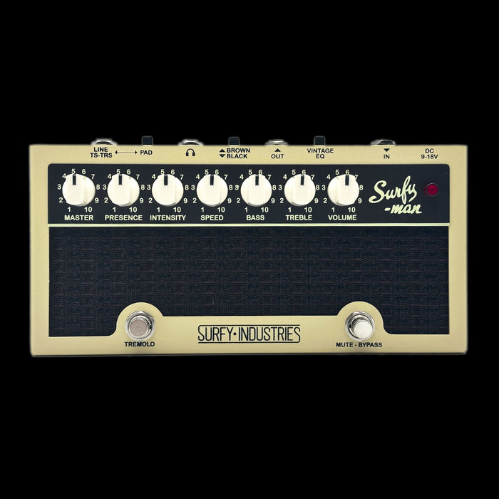Surfy Industries SurfyMan Preamp Pedal Front