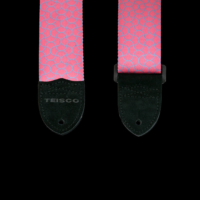 Teisco Polyester Guitar Strap Pink Ends